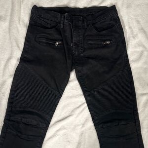 Balmain Men's Black Straight Leg Jeans!